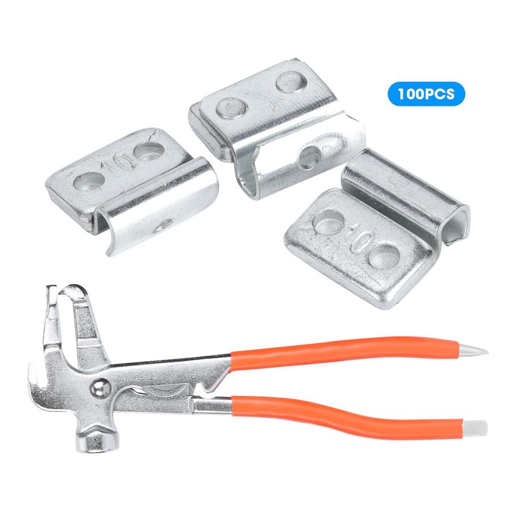 100 Stück 10g 0,35oz Aluminiumlegierung Clip-on Haken Auswuchtgewicht P-Stil Auto Reifenreparatur mit Auswuchtzange