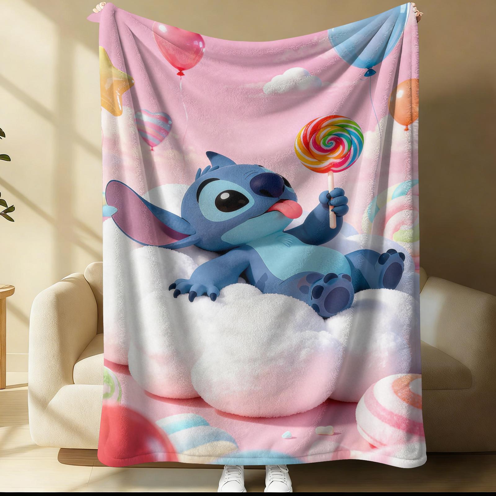 Cute Cartoon Couple Flannel Blanket Soft Plush Throw Blanket for Bed Sofa All Season Use Lightweight Blanket for Kids Adults 75cmx90cm