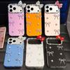 Japan and Korea IMD for iPhone17Promax mobile phone case Apple 16Pro pearl 15 bow case