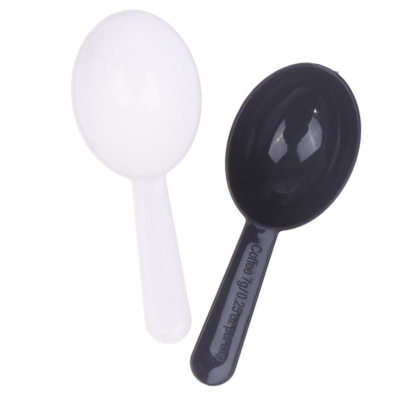 10Pcs Black White Measuring Teaspoon Scoop Plastic 7G 15Ml Measuring Spoons Milk Powder Spoon Coffee Beans Container Scoops