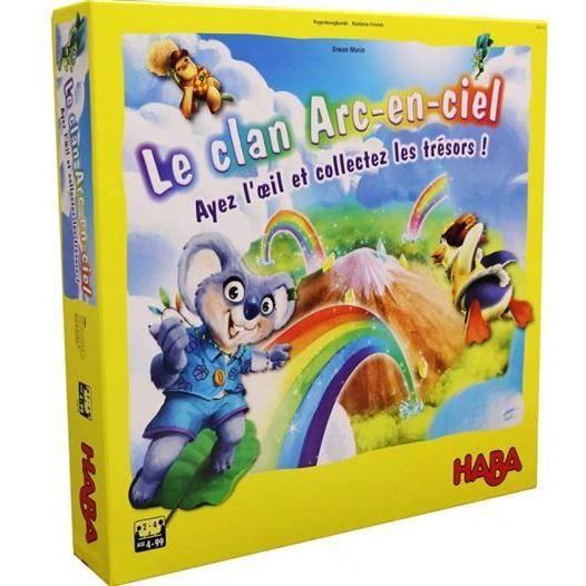 Jeu de société - haba - le clan arc en ciel - 2 ans+ - multicolore
