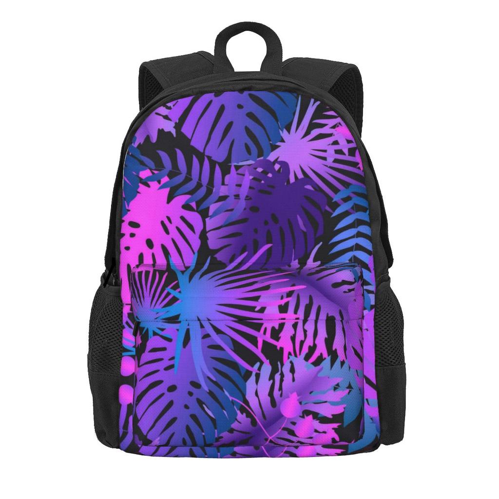 Tropical Palm Leaf Backpack Jungle Print Outdoor Backpacks Youth Fun School Bags High Quality Big Rucksack