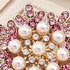 Women Party Jewelry Faux Pearl Rhinestone Snowflake Brooch, Alloy Lapel Pin for Shirts Decorative Pins Coats Sweaters Dresses, Men Accessories Winter