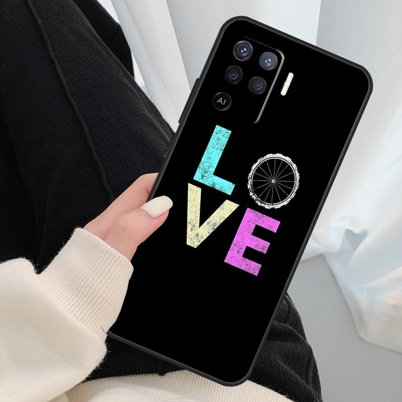 Cycling Bicycle Cycle Funny Case For Oppo A96 A76 A16 A60 A98 A58 A78 A18 A38 A80 A40 A77 A57 A17 A74 A54 A94 A15 A5 Pro