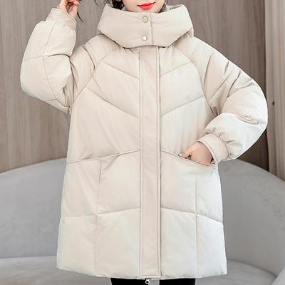 Móda Zimná Dámska Dlhá Parka s Kapucňou Voľná Hrubá Teplá Bunda Dámsky Kabát