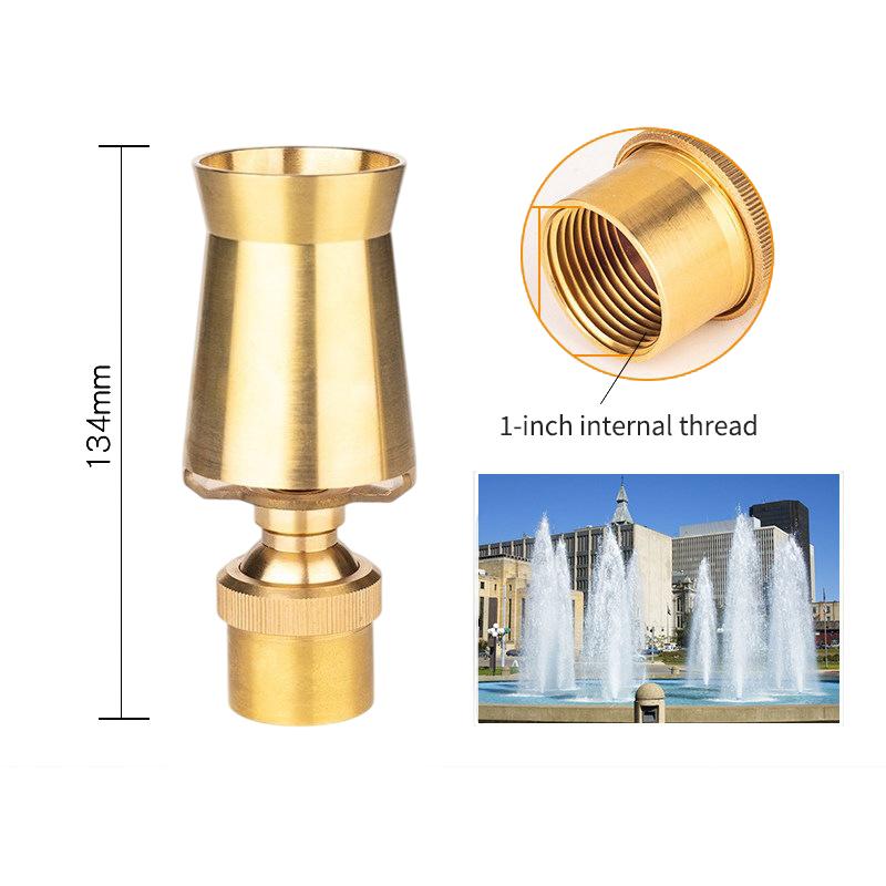 Brass Sprayer Cedar Tower Ice Fountain Nozzle Universal for Swimming Pool Water Feature Garden Ornament