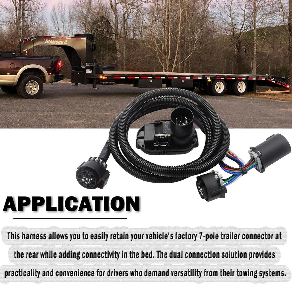 American RV Trailer Tail Light & Signal Power Cord: 4-Pin/7-Pin Wiring Harness Extension