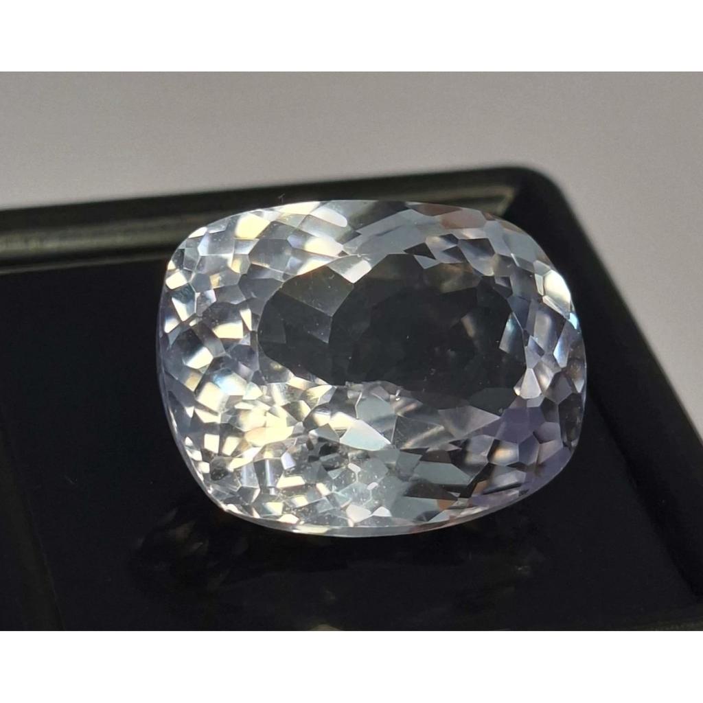 15-17 Ct Natural White Sapphire Cushion Cut Fabulous Certified Loose Gemstone