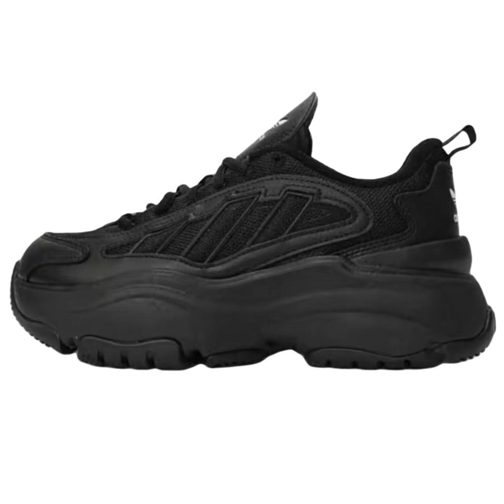 Adidas Originals OZGAIA Little Lucky Abrasion Resistant Abrasion Resistant Low top Chunky Sneakers Women's Black Silver JQ4110(Team562-)