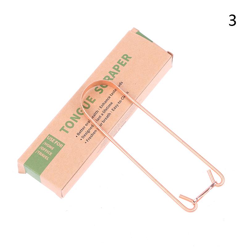 

1 шт. Мідний скребок для язика Очищувач Скребок Чоловіки Жінки Зубна щітка Стоматологічний Догляд за ротовою порожниною Гігієна З мідною пряжкою Інструмент Засіб для догляду за здоров ям 3