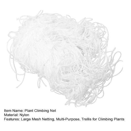 Plante Klatrenett Rull for Hageplanter Hvit Espaliernetting Utendørs Maskestøtte Espalier for Klatreplanter Blomster Grønnsaker