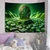 Virtual Currency Bitcoin Colorful Tapestry Wall Hanging Hippie Flower Wall Carpets Dorm Decor Wall Art Decor