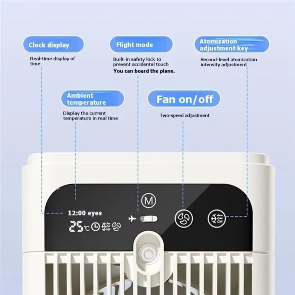 Safety Lock Desktop Humidifying Fan Intelligent Timing Mini Air Cooler  Outdoor Tent