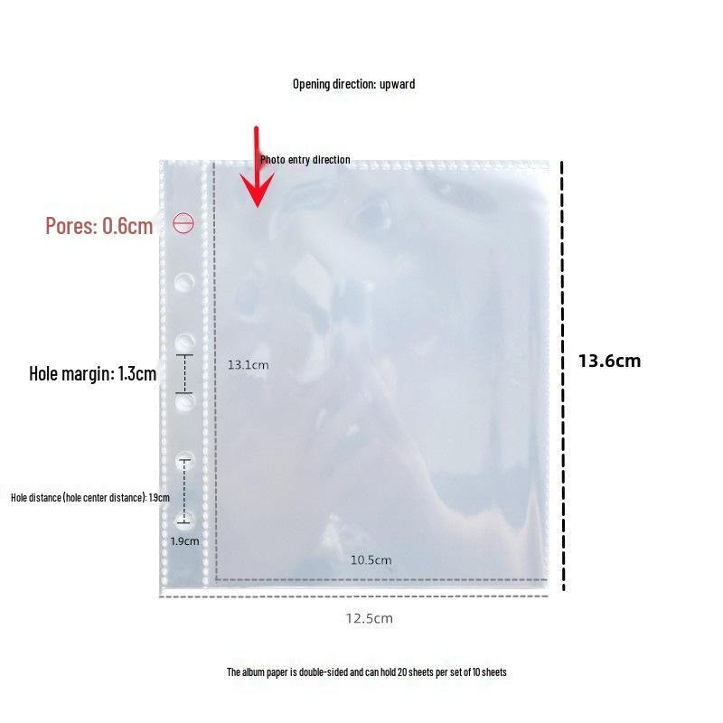 Korean Minimalist Denim Heart Photo Album A5 3-Hole Notebook Binder