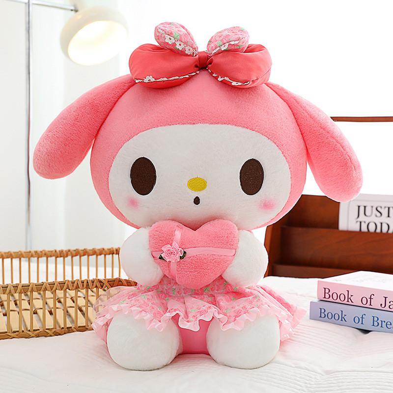 Adorable Pink My Melody Plush Doll Cute Gift For Girls Soft Pp Cotton Pillow My Melody,35cm/13.78in
