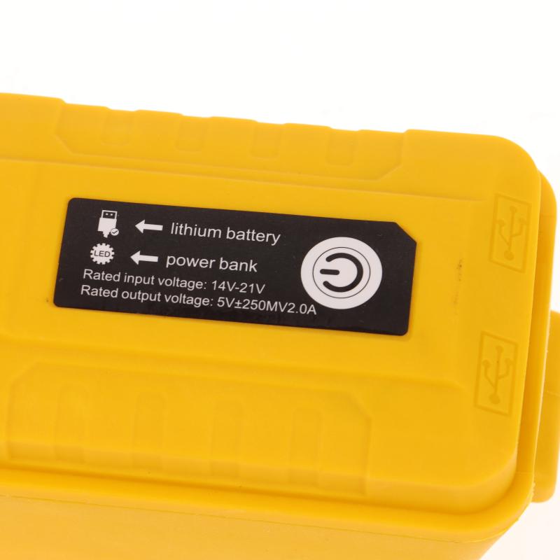 1 Piece Portable Usb+Type-C Output Battery Adapter With Led Light Power Bank Phone Charger For Dewalt 20V Li-Ion Battery