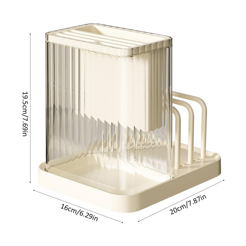Cutter Block Holder Chopstick Holder Cutter Rack Household Organizing Rack Kitchen Storage Supplies Holds Spoon Pot Lid