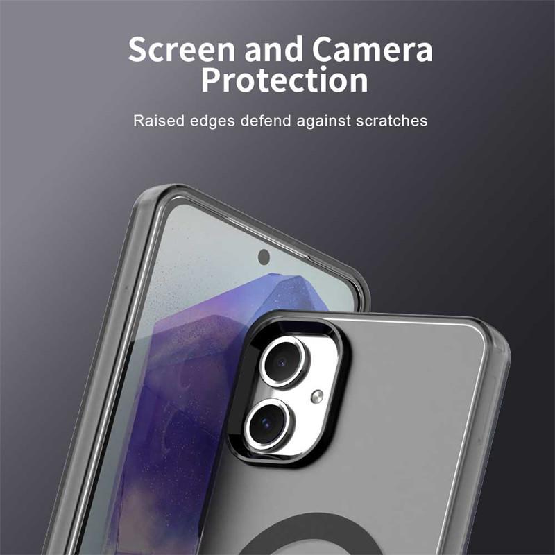 For Samsung Galaxy A06 4G Case Magsafe Wireless Charging Cover Samsung Galaxy A06 A16 A26 A36 A56 5G Matte TPU Phone Case Bumper