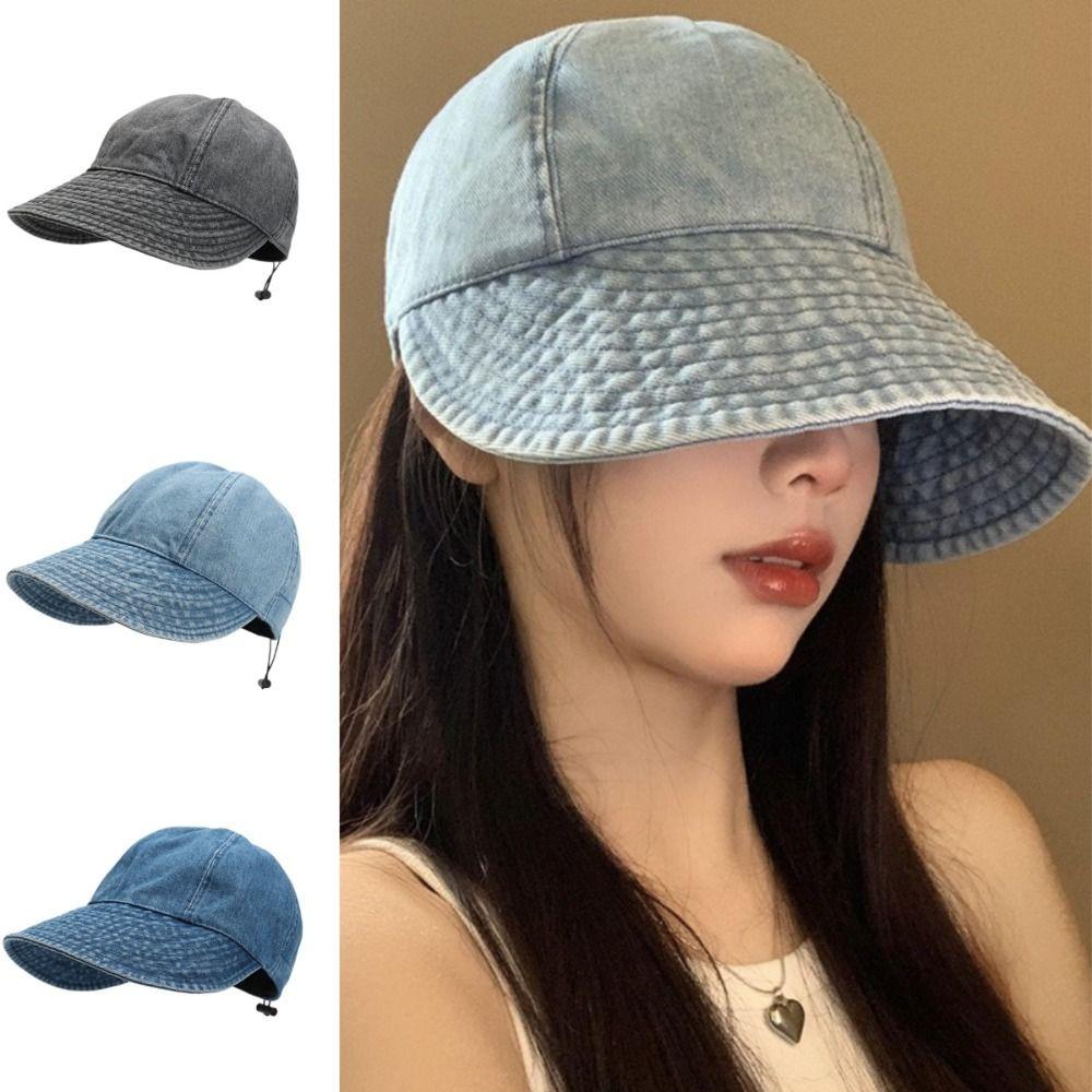 Sun Protection Women Baseball Cap Retro Big Brim Sun Hat Sun Cap  Summer Spring Autumn