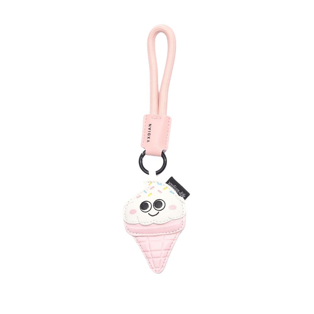 

Funny Ice Cream Pendant French Fries Car Key Ring Fashion Coffee Cup Shape Keychain Girl Ice Cream