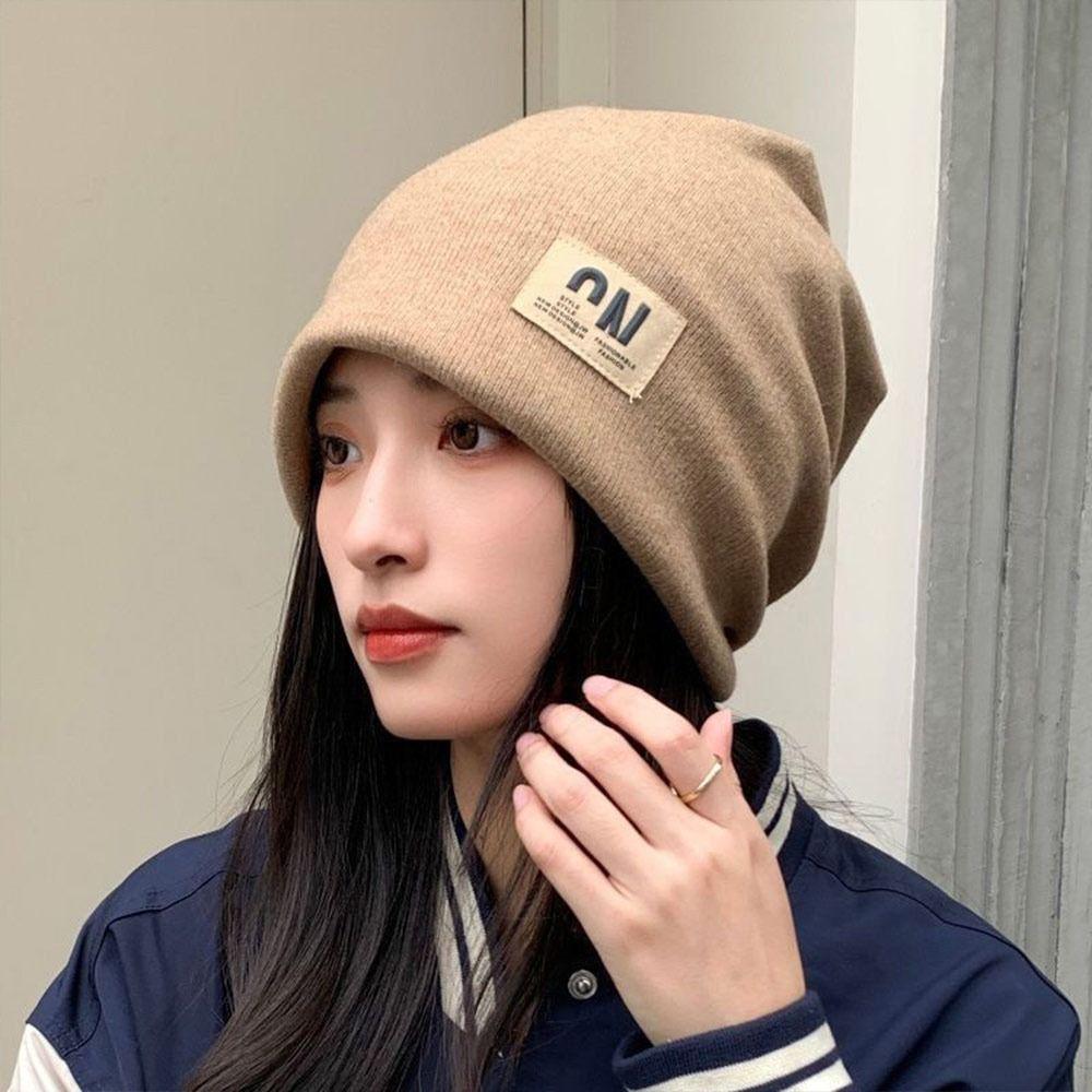 Windproof Winter Hat Coldproof Knitted Pullover Cap Fashion Skullies Hat  for Women