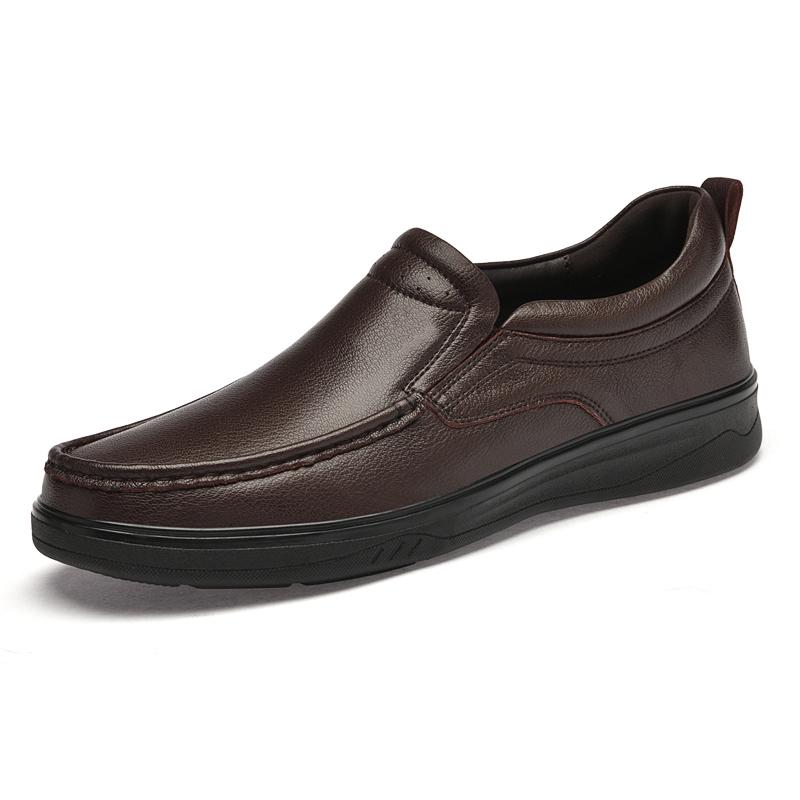 Moccasin Loafers Men Slip On Driving Shoes Soft Grained Uppers Elastic Gores Hand Stitched Apron 38-44