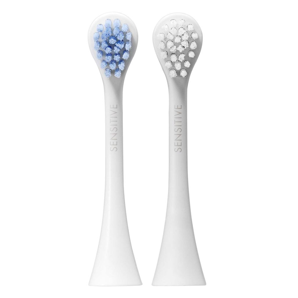 Curaprox Spazzolino Elettrico Hydrosonic Easy Sonic con Spazzola Sostitutiva per Denti Sensibili (Bianco, Confezione da 2 Testine)