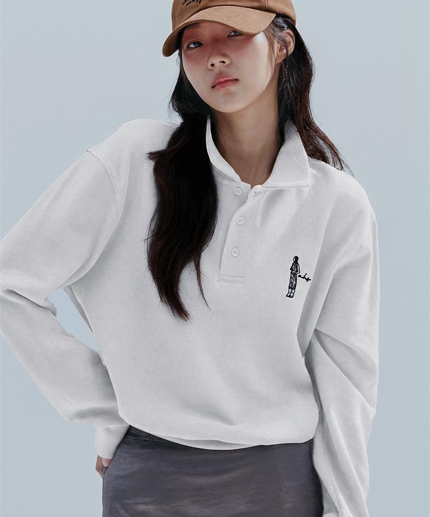 ANNEHEARTS Color Block Pk Sweatshirt_Ivory