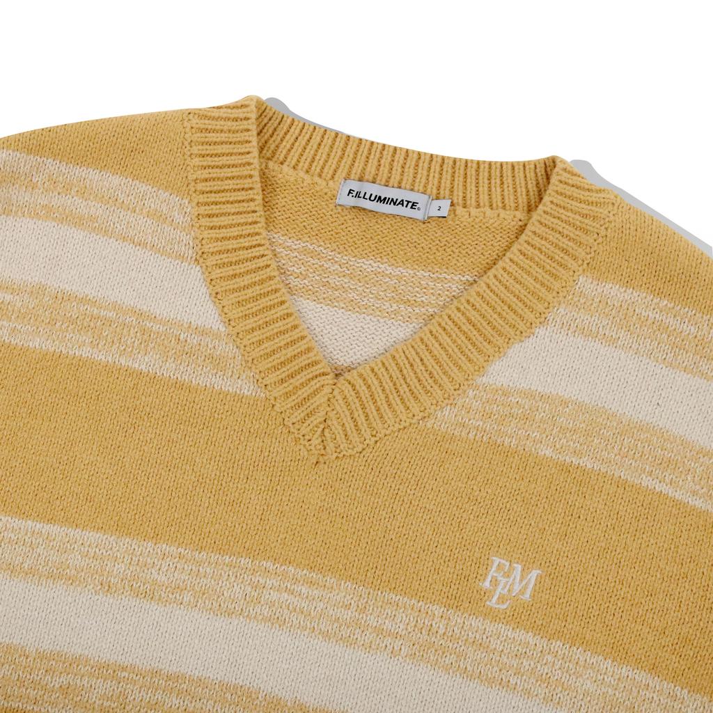 Illuminate Flm Striped Knit Vest - Yellow