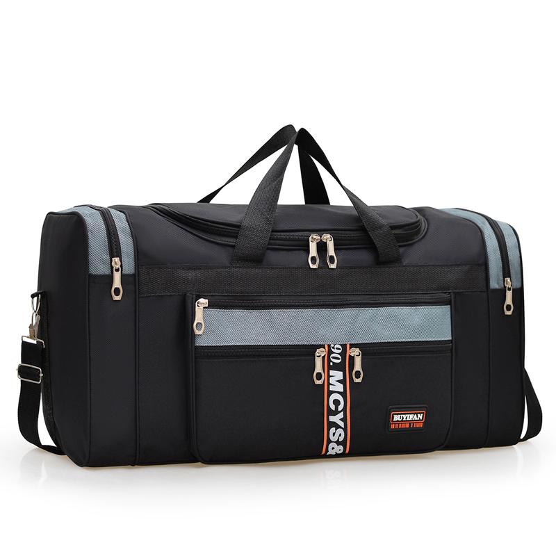 Large Capacity Foldable Hand-held Bag Portable Travel Bag Oxford Crossbody Bag Waterproof Outdoor Bag Gym Exercise Hand-held Bag