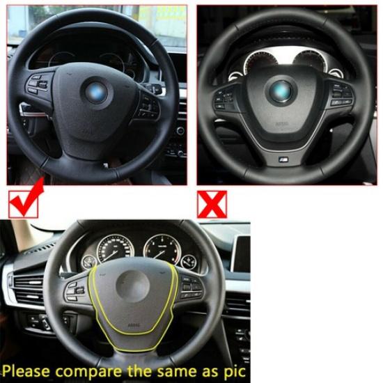 Silver ABS Interior Steering Wheel Trim For BMW X3 X4 F25 F26 11-17 X5 F15 14-18