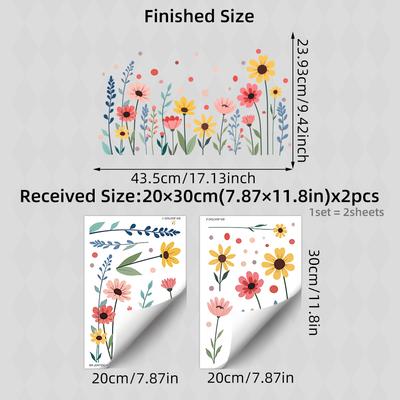 Static Window Clings Sticker Floral Raindrop Design For Home Office Decor Removable Privacy Glass Decal Easy Apply  Reusable