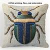 Cute Animals Print Pillowcase: 2D Flat Printing, Non-real Embroidery, Night Sofa  Night Sofa Cushion