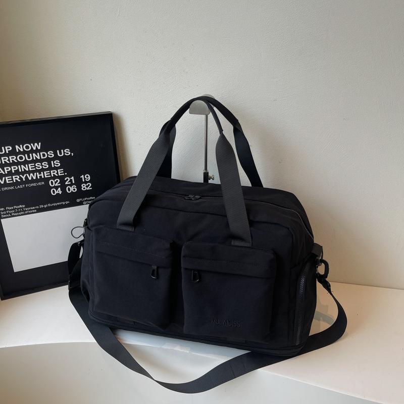 

Lightweight portable travel bag dry and wet separation women s large-capacity multi-pocket sports bag casual simple duffel bag чорний