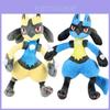 12 Zoll großes, glänzendes Pokémon Luc Lucario Plüschtier, weiches Spielzeug mit leuchtenden Farben für Kinder