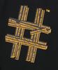 BEENTRILL Gold Taping Hashtag Sweatshirt (Black)
