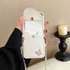 Crossbody Lanyard Slot Card Leather Wallet Phone Case for IPhone Air 17 16E 16 15 14 13 12 Pro Max Necklace Strap Silicone Cover