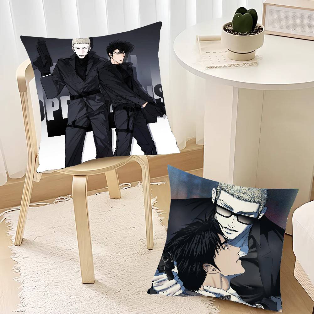 Anime S-Shutline Pillow Case Fashion Square Pillowcase Bedroom Sofa Room Ins Decoration Leisure