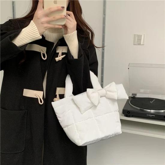 

Дизайнерская стеганая нейлоновая сумка-тоут для женщин зимний бренд дизайнерские женские