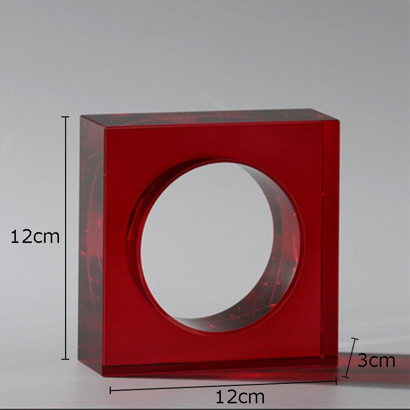 

Colorful Geometric Crystal Arch Ornaments Transparent Geometric Square Crystal Statue Desk Decoration Glass Crafts Sculpture