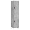 VidaXL Highboard Concrete Grey 34.5x34x180 Cm Engineered Wood 3198765