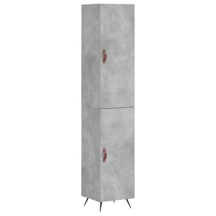 VidaXL Highboard Concrete Grey 34.5x34x180 Cm Engineered Wood 3198765