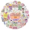10/30/50Pcs Funny Cartoon Laser Inspirational Quotes Aesthetic Stickers Diy Luggage Phone Scrapbook Waterproof Cute Sticker Pack