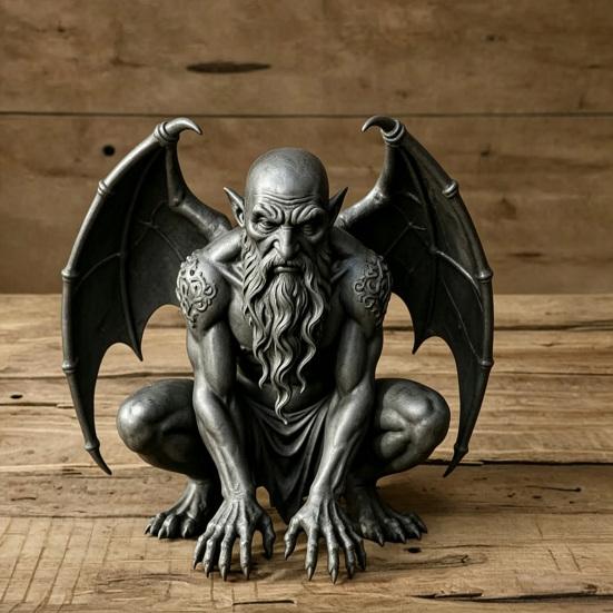 Indoor Table Ornaments Resin Gargoyle Statue, Medieval Gothic Sculpture, Artistic Horror Tabletop Figurines for Living Room Decorative Craft