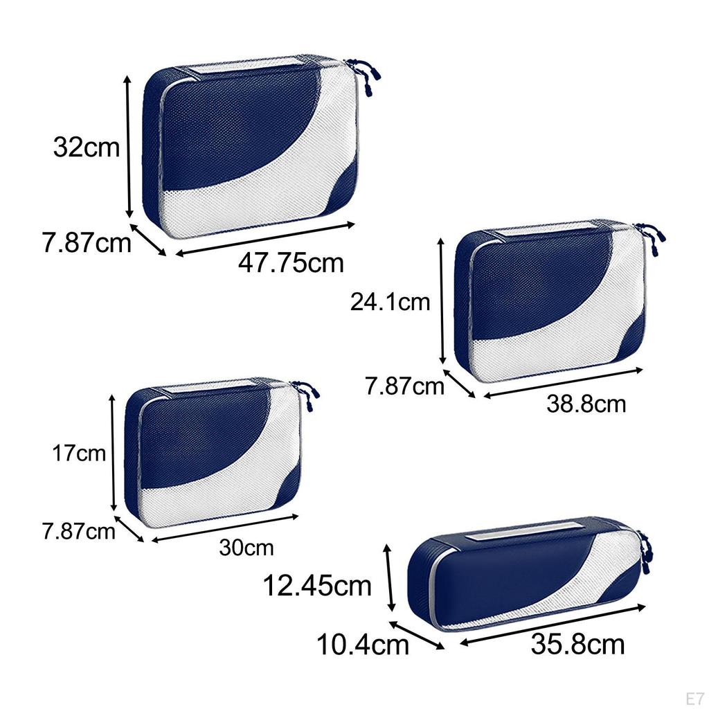 6 Pieces Clothes Shoes Cosmetics Storage Bags, Packing Cubes, Luggage Bags Set for Coats