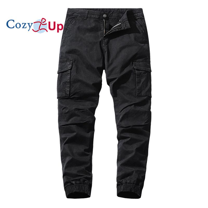 Cozy Up Mens Cargo Pants with Pocket Tapered Stretch Twill Cotton Slim Fit Work Camo Jogger Pants for Men