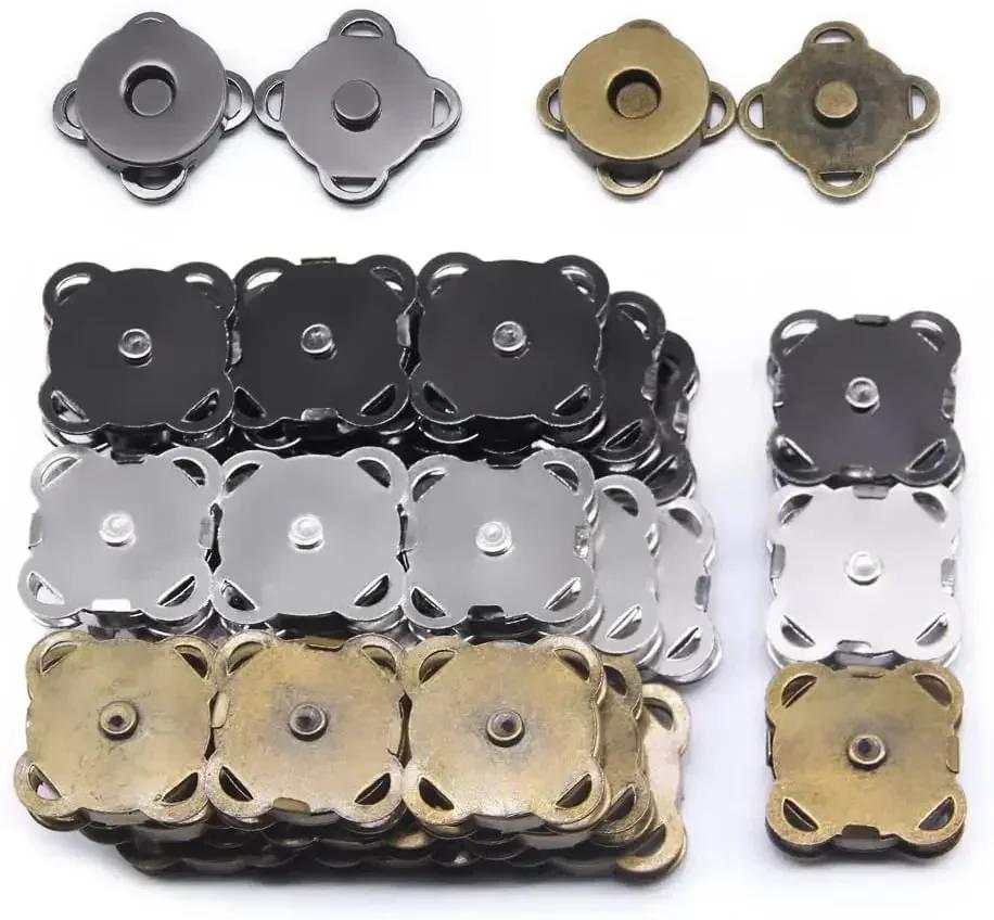 1/10Sets Magnetic Snap Button Metal Invisible Sew on Button Lock Clasps Fasteners for Purse Bags Clothes Craft DIY Accessories