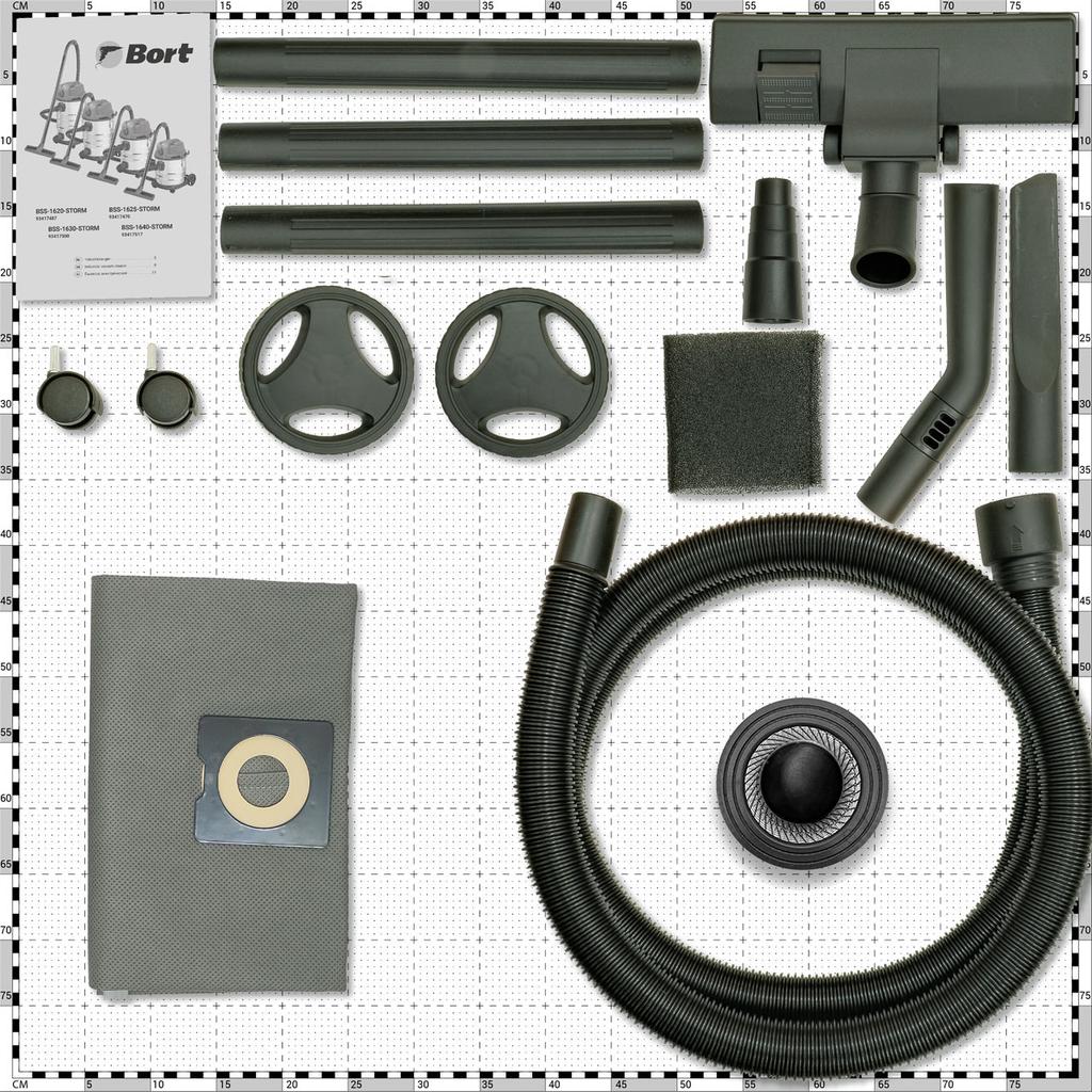 Vacuum cleaner for dry and wet cleaning BORT BSS-1620-STORM