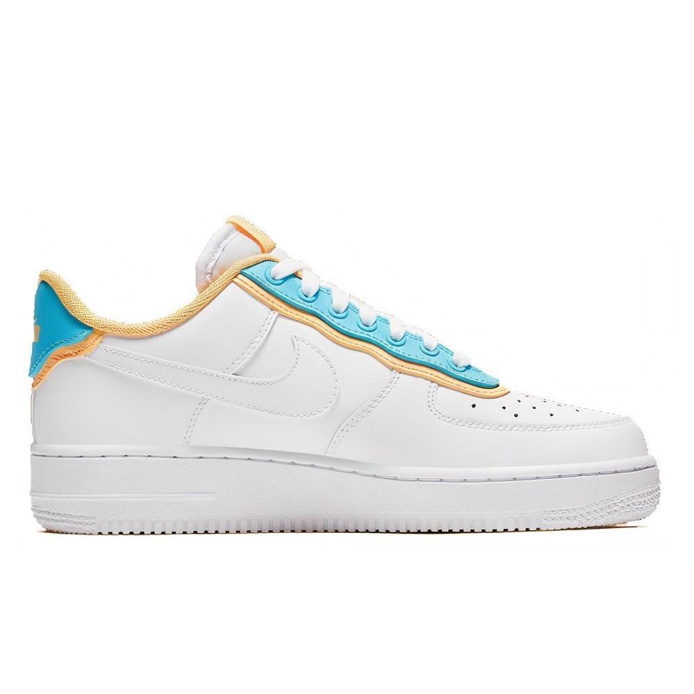 (WMNS) Nike Air Force 1 Low SE 'White Light Blue Fury Topaz Gold' Women's AA0287-105