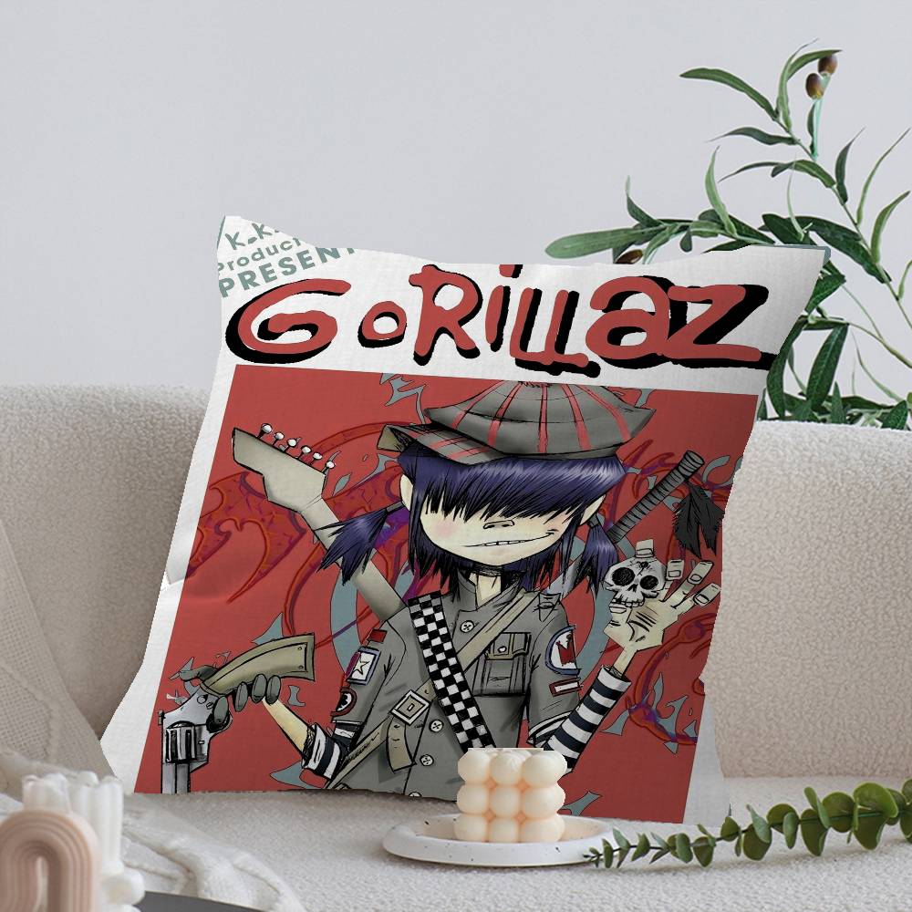 Band GGorillaz Personalized Pillow Cover Kids Bedroom Wild Party Decor Pillowcase kid Birthday shower Gift